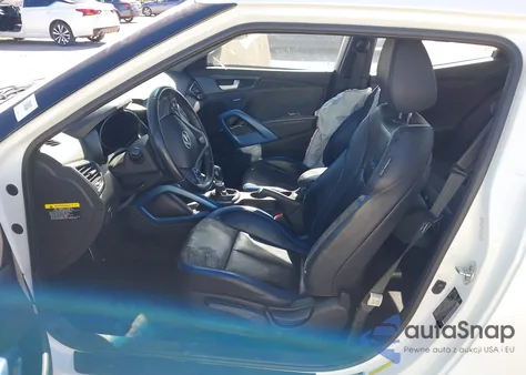 2013 Hyundai Veloster Turbo W/Blue from USA, damaged, VIN KMHTC6AE0DU144563